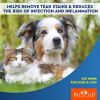 Cat, Dog Eye Wash Wipes Tear Stain Remover Cleaner Eye Infection Treatment Helps Prevent Pink Eye Relief Allergies Symptoms Runny Dry Eyes