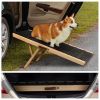 Dog ramp, adjustable pet ramp, folding pet ramp, suitable for small and medium sized dogs and cats, non-slip foot covers, portable, suitable for beds,