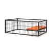 4-Story Pet Cage, with Ladder, Lockable Wheels and Removable Tray, Black and Orange