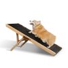 Dog ramp, adjustable pet ramp, folding pet ramp, suitable for small and medium sized dogs and cats, non-slip foot covers, portable, suitable for beds,