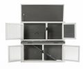 Two-layer solid wooden with easy clear tray for bunny rabbits Wooden Pet House Rabbit Bunny Wood Hutch House Dog House Cages Rabbit