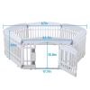 Pet Playpen Foldable Gate for Dogs Heavy Plastic Puppy Exercise Pen with Door Portable Indoor Outdoor Small Pets Fence Puppies Folding Cage 6 Panels