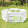 Pet Playpen Foldable Gate for Dogs Heavy Plastic Puppy Exercise Pen with Door Portable Indoor Outdoor Small Pets Fence Puppies Folding Cage 6 Panels