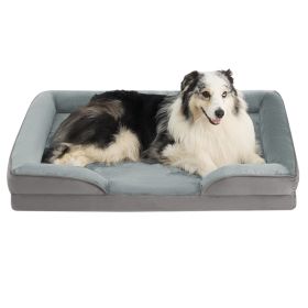 Pet Bed Soft Warm Plush Puppy, Cat Bed Cozy Nest Sofa Non-Slip Bed Cushion Mat Removable Washable Cover Waterproof Lining For Small Medium Dog (size: L)
