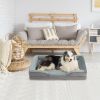 Pet Bed Soft Warm Plush Puppy, Cat Bed Cozy Nest Sofa Non-Slip Bed Cushion Mat Removable Washable Cover Waterproof Lining For Small Medium Dog