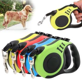 3/5 M Dog Leash Durable Leash Automatic Retractable Walking Running Leads Dog Cat Leashes Extending Dogs Pet Products (Color: Blue, size: 5m)
